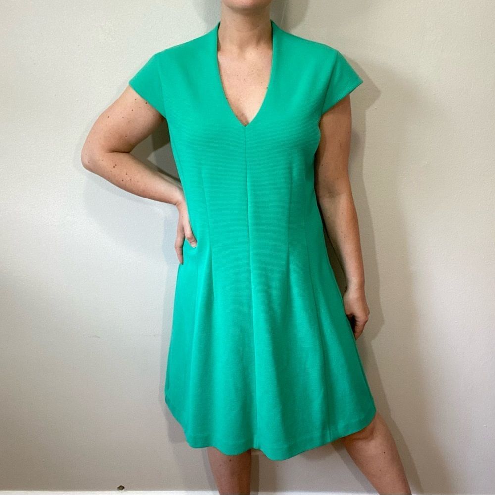 NWT Lily Pulitzer Bree Fit and Flare Ribbed Dress in Jewel Green Size Large